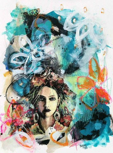 Blooming in the night di Barbara Piller, Opera su carta in vendita su Singulart
