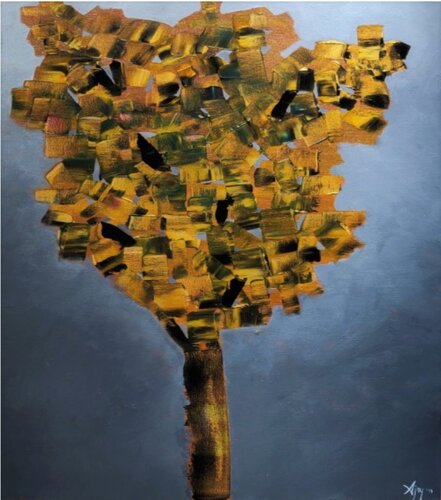 Golden tree von Pawan Rathore, Malerei kaufen auf Singulart