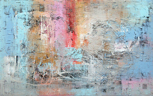 A142 Abstract Informalism Textured Oversized by Pavlovic Damian di D Pavlovic, Pittura in vendita su Singulart