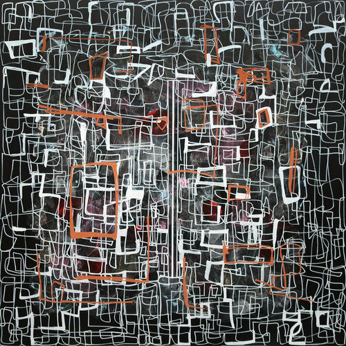 A158 Abstract Informalism Textured Oversized by Pavlovic Damian di D Pavlovic, Pittura in vendita su Singulart