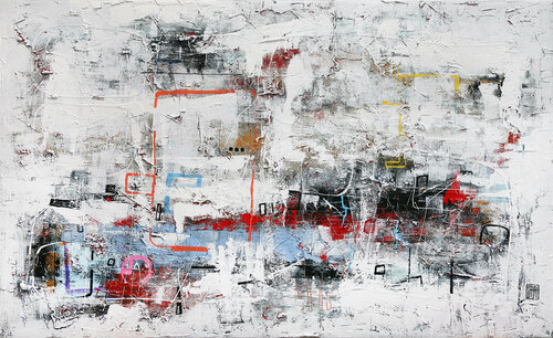 A161 Abstract Informalism Textured Oversized by Pavlovic Damian di D Pavlovic, Pittura in vendita su Singulart
