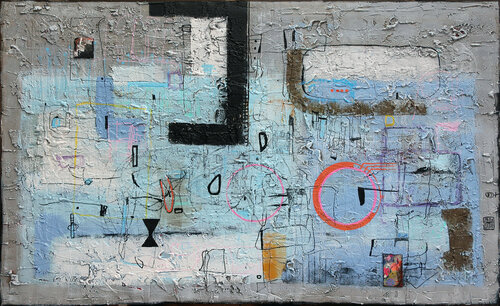 A179 Abstract Informalism Textured Oversized by Pavlovic Damian di D Pavlovic, Pittura in vendita su Singulart