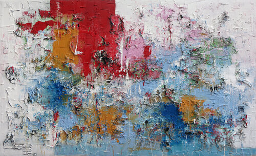 A180 Abstract Informalism Textured Oversized by Pavlovic Damian di D Pavlovic, Pittura in vendita su Singulart