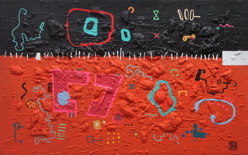 A241 Contemporary Abstract Informalism by Damian Pavlovic van D Pavlovic, Schilderij te koop op Singulart