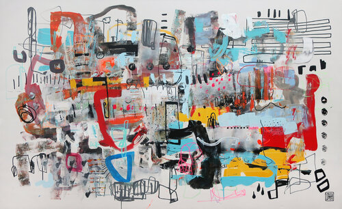 A253 Contemporary Abstract Informalism by Damian Pavlovic di D Pavlovic, Pittura in vendita su Singulart