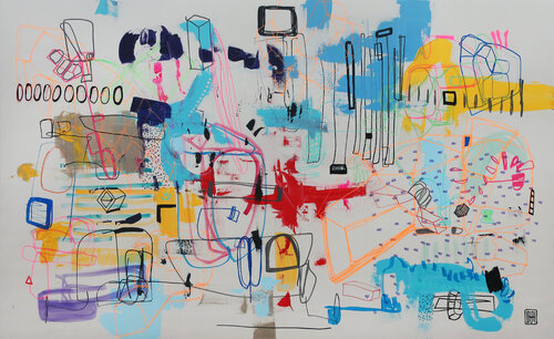 A256 Contemporary Abstract Informalism by Damian Pavlovic van D Pavlovic, Schilderij te koop op Singulart