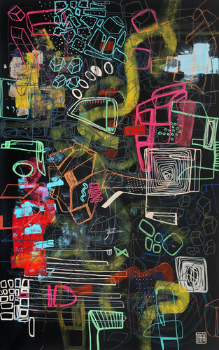 A257 Contemporary Abstract Informalism by Damian Pavlovic van D Pavlovic, Schilderij te koop op Singulart