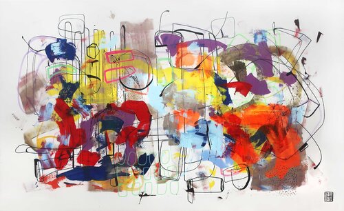 A280 Frequencies of a Shifting Core by Damian Pavlovic van D Pavlovic, Schilderij te koop op Singulart
