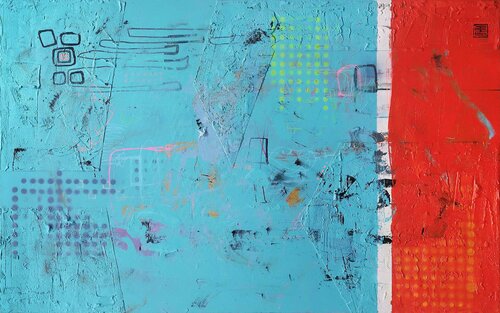 A2722 Contemporary Abstract Informalism by Damian Pavlovic di D Pavlovic, Pittura in vendita su Singulart