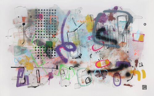 A275 Contemporary Abstract Informalism by Damian Pavlovic van D Pavlovic, Schilderij te koop op Singulart