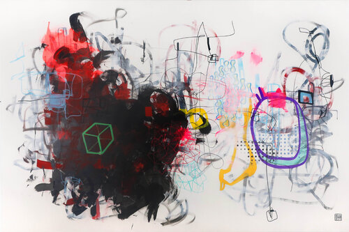 A296 Contemporary Abstract Informalism by Damian Pavlovic by D Pavlovic, Painting for Sale on Singulart