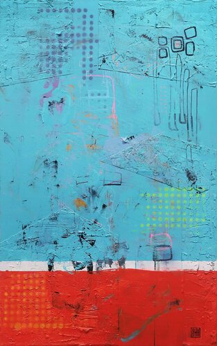 A272 Contemporary Abstract Informalism by Damian Pavlovic van D Pavlovic, Schilderij te koop op Singulart