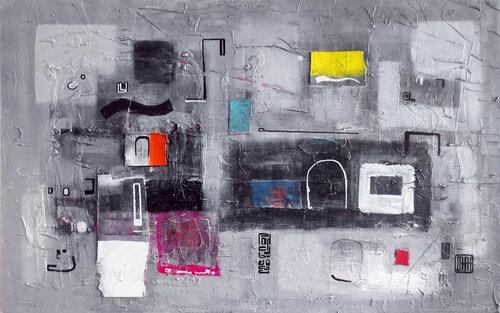 A107 Abstract Informalism Textured Oversized by Pavlovic Damian di D Pavlovic, Pittura in vendita su Singulart
