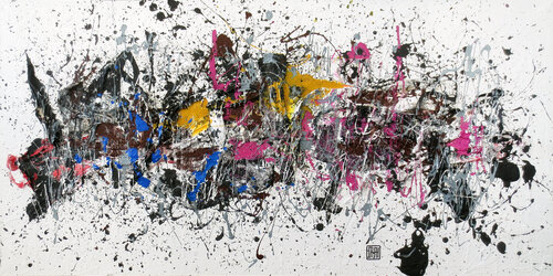 A82 Abstract Informalism Textured Oversized by Pavlovic Damian di D Pavlovic, Pittura in vendita su Singulart