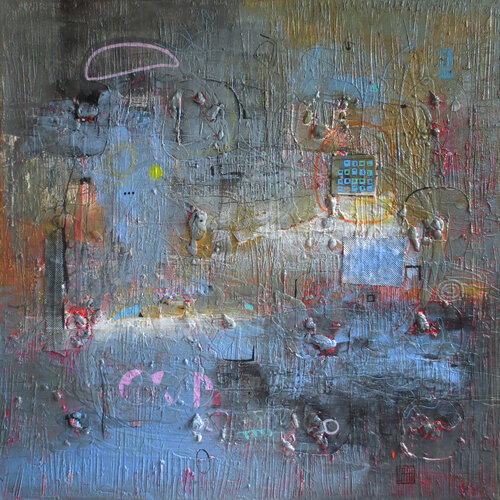 A128 Abstract Informalism Textured Oversized by Pavlovic Damian di D Pavlovic, Pittura in vendita su Singulart