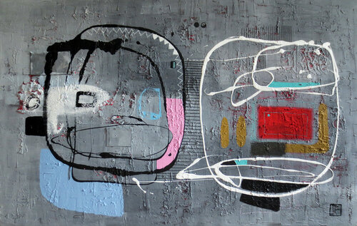 A127 Abstract Informalism Textured Oversized by Pavlovic Damian di D Pavlovic, Pittura in vendita su Singulart