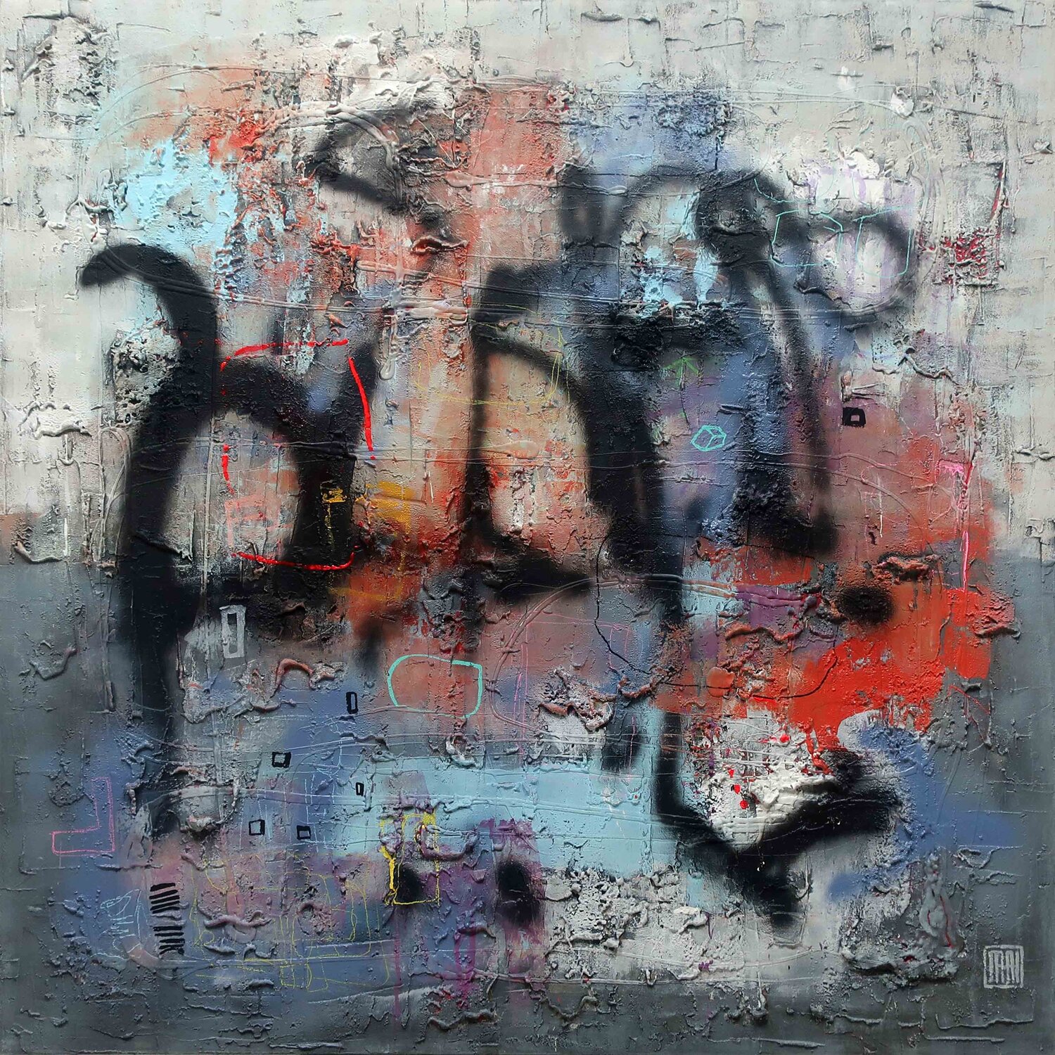 A282 Immersive gestural abstract by Damian Pavlovic D Pavlovic