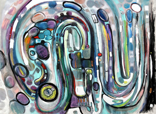 Ride in wind van Fernando Jaramillo, Schilderij te koop op Singulart