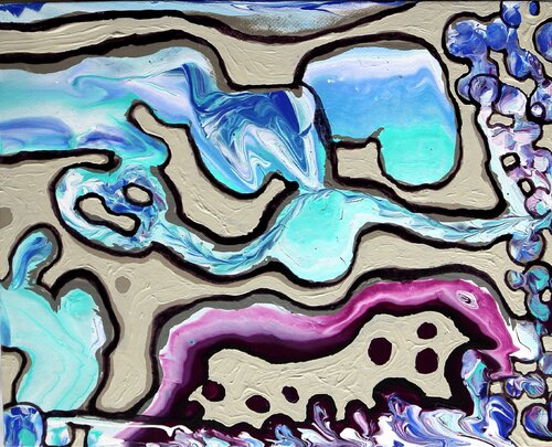 Fluid Horizons van Fernando Jaramillo, Schilderij te koop op Singulart