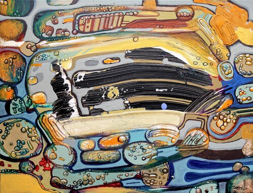 Cosmic Flow van Fernando Jaramillo, Schilderij te koop op Singulart