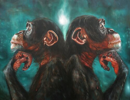 Monkey Mind van Marion Rauter, Schilderij te koop op Singulart