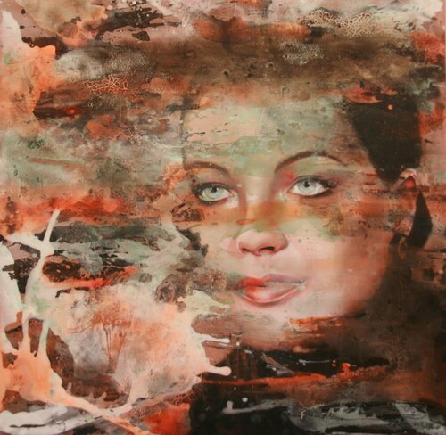 "Romy - Swimming Pool" van Marion Rauter, Schilderij te koop op Singulart