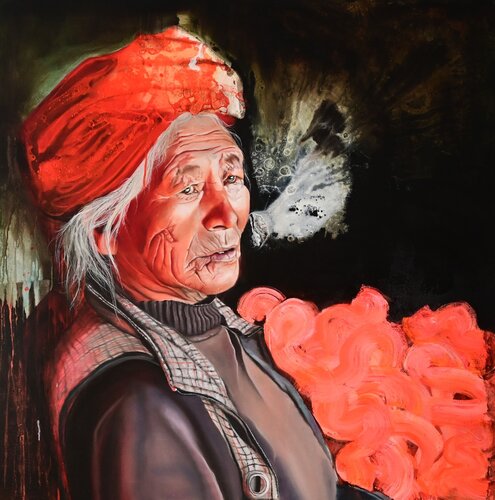 Mosou "große Mutter" van Marion Rauter, Schilderij te koop op Singulart