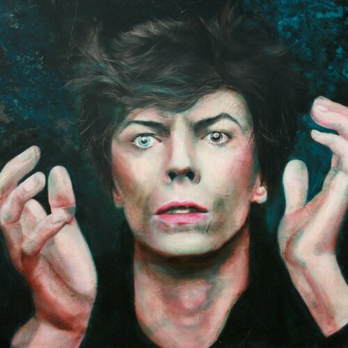 David Bowie "In your fear, seek only peace. Inyour fear, seek only love." di Marion Rauter, Pittura in vendita su Singulart
