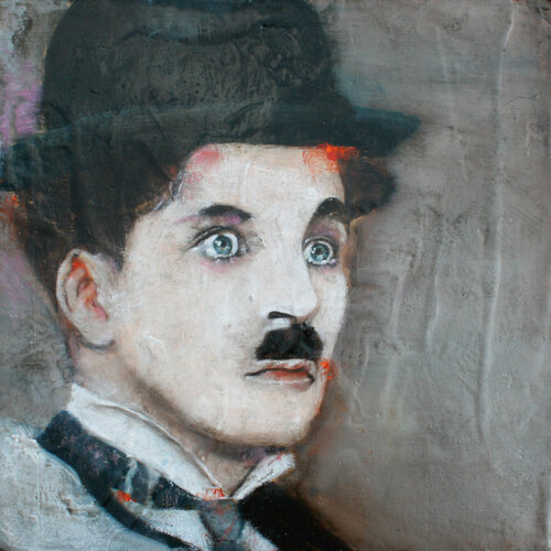 Charlie Chaplin di Marion Rauter, Pittura in vendita su Singulart
