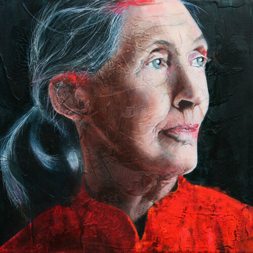 Jane Goodall di Marion Rauter, Pittura in vendita su Singulart