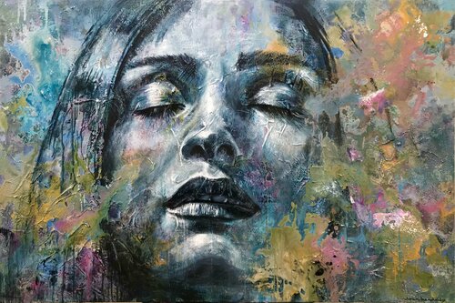 FAR FROM THE SHALLOW van Ilona Hendriks, Schilderij te koop op Singulart