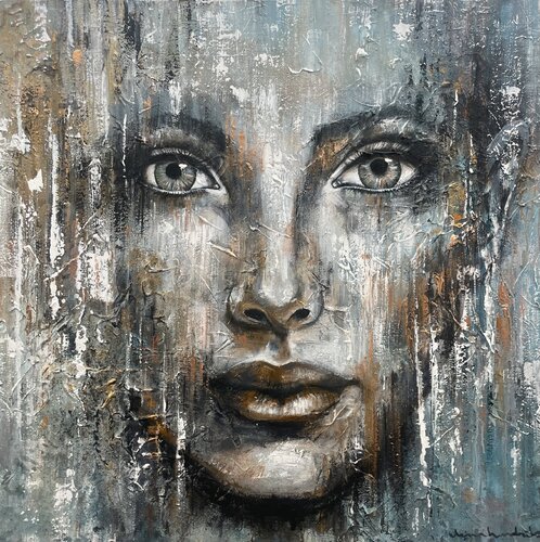 "GOLDEN GAZE" by Ilona Hendriks, 油畫 for Sale on Singulart
