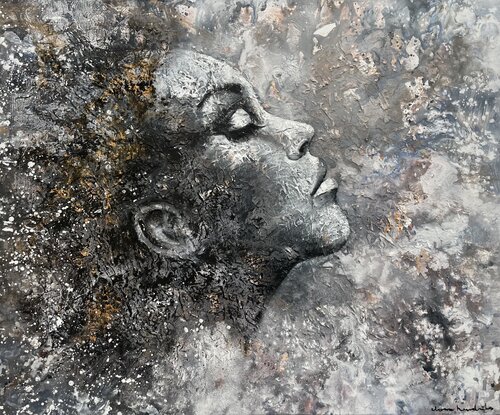 INNER UNIVERSE  woman abstract portrait di Ilona Hendriks, Pittura in vendita su Singulart