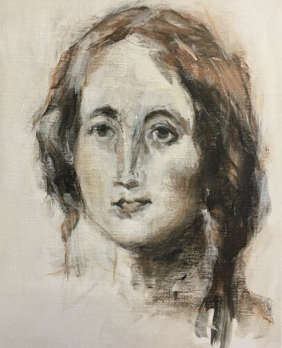 Charlotte Bronté by Véronique Bourgeois-Noury, Painting for Sale on Singulart