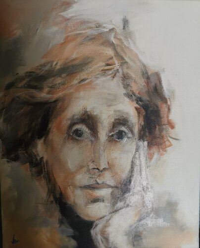 Virginia Woolf ecrivains Anglaises par Véronique Bourgeois-Noury, Peinture en vente sur Singulart