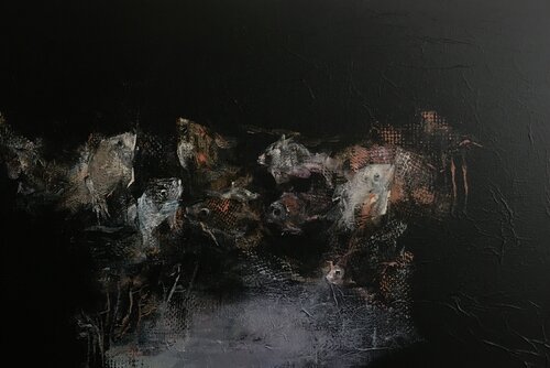 les poissons 3 van Véronique Bourgeois-Noury, Schilderij te koop op Singulart