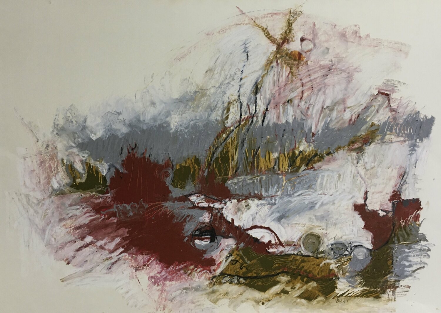 Le départ Véronique Bourgeois-Noury Werk auf Papier zu verkaufen