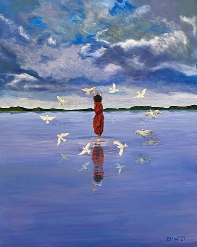 Lady of the Lake di Tom Blood, Pittura in vendita su Singulart