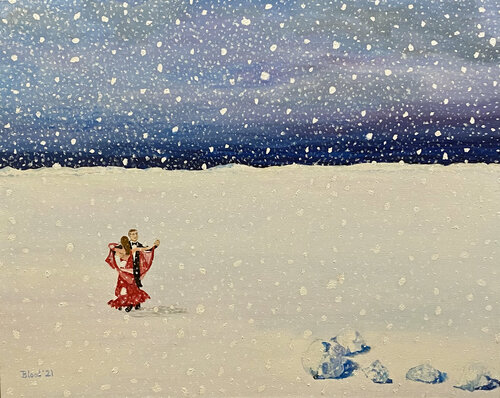 Snow Dancing by Tom Blood, 油畫 for Sale on Singulart
