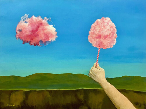 Cotton Candy Cloud by Tom Blood, 油畫 for Sale on Singulart