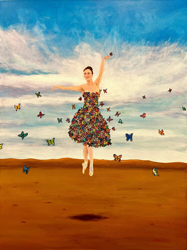 Madame Butterfly van Tom Blood, Schilderij te koop op Singulart