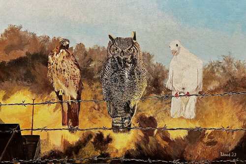 No Wisdom In War di Tom Blood, Pittura in vendita su Singulart