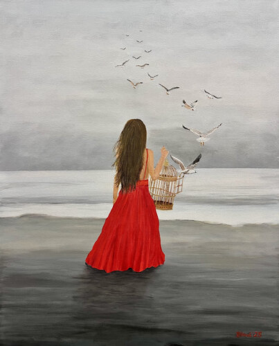 Free to Be van Tom Blood, Schilderij te koop op Singulart