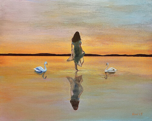 Swan Lake by Tom Blood, Painting for Sale on Singulart