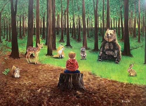 The Gathering by Tom Blood, 油畫 for Sale on Singulart