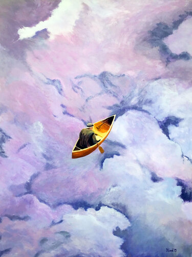 Above The Clouds di Tom Blood, Pittura in vendita su Singulart