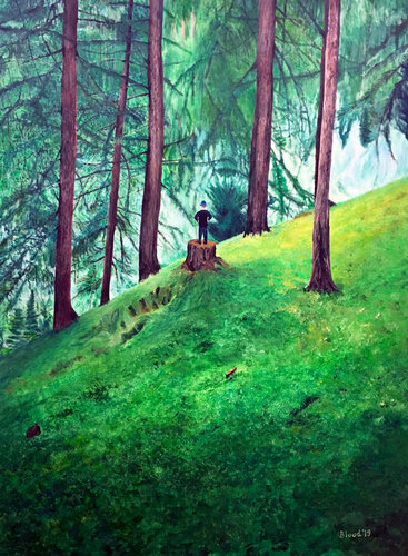 Forest Through The Trees by Tom Blood, 회화 for Sale on Singulart