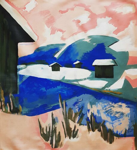 Alpine Village von Valentina Samus, Malerei kaufen auf Singulart