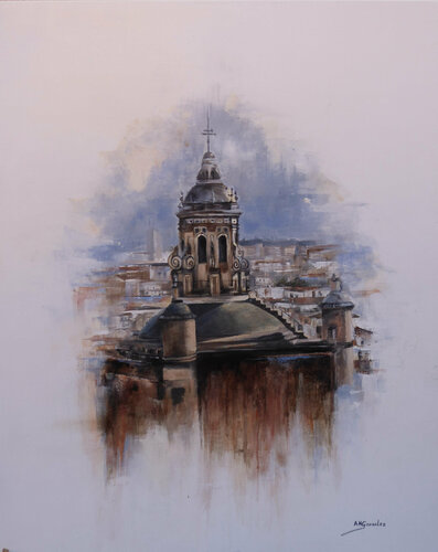 SEVILLA CÚPULA IGLESIA LA ANUNCIACIÓN di Ana María González JIMÉNEZ, Pittura in vendita su Singulart