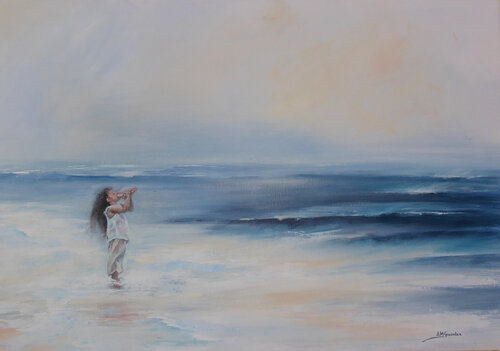 NIÑA EN LA PLAYA 3 Ana María González JIMÉNEZ